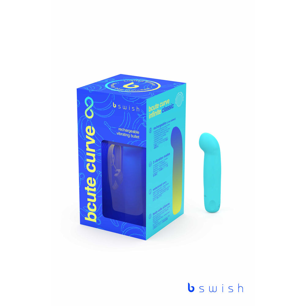 Bcute Curve Infinite Classic Limited Edition - Electric Blue - Electric Blue 10 cm USB Rechargeable Vibrator with Limited Edition Storage Case Blue / 50 - Club X
