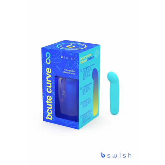 Bcute Curve Infinite Classic Limited Edition - Electric Blue - Electric Blue 10 cm USB Rechargeable Vibrator with Limited Edition Storage Case Blue / 50 - ClubX