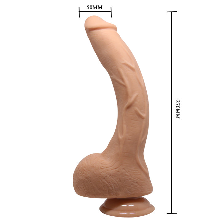 Beautiful Encounter Jack 10.6'' G-Spot Curved with Suction Base Dildo - Club X