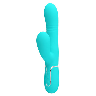 Party Up PAUL Rolling Beads Vibrator - Teal - Teal 22.6 cm USB Rechargeable Thrusting Rabbit Vibrator Party Up