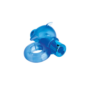 Bodywand Rechargeable Dancing Dolphin Ring - Blue USB Rechargeable Vibrating Cock Ring Bodywand