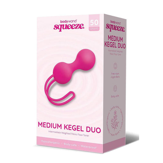 Bodywand Squeeze Medium Kegel Duo - Pink Kegel Balls - 50 grams Bodywand