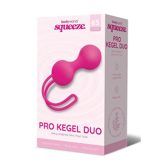 Bodywand Squeeze Pro Kegel Duo - Pink Kegel Balls - 65 grams Pink - Club X