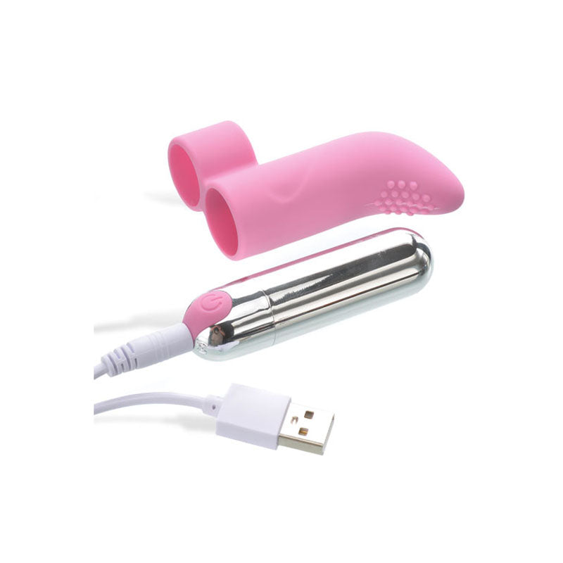 Adam & Eve Silicone Rechargeable Finger Vibe - Pink USB Rechargeable Finger Stimulator Adam & Eve