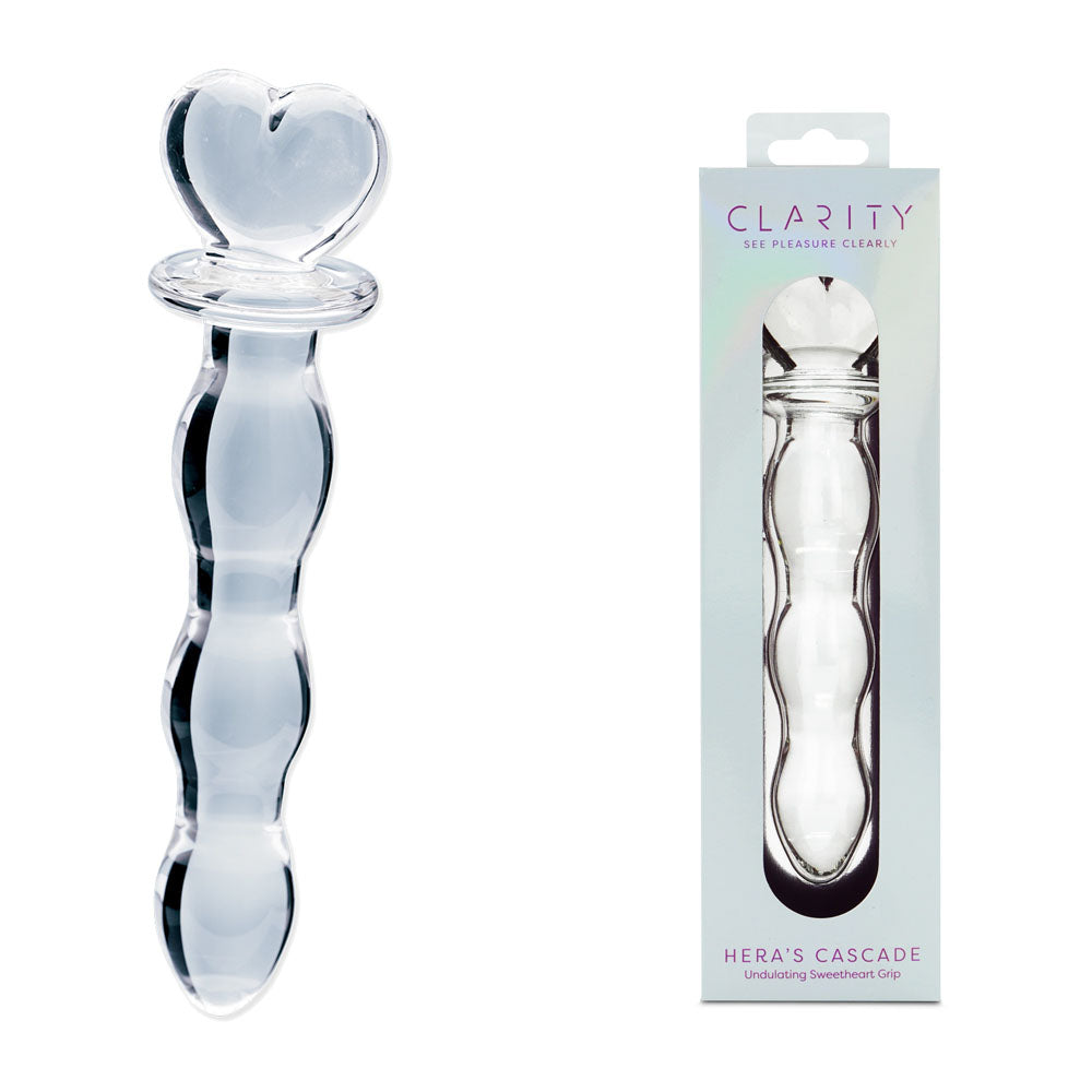 Clarity - Hera's Cascade - Clear 15 cm Glass Dildo Creative Conceptions