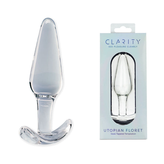 Clarity - Utopian Floret - Clear 11 cm Glass Butt Plug Creative Conceptions