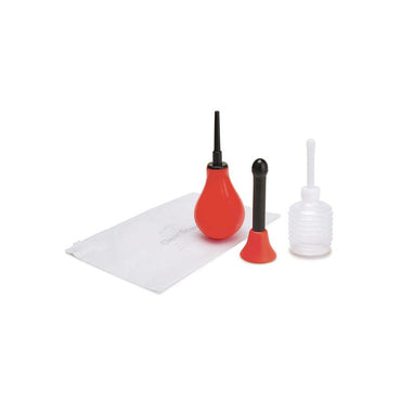 CleanScene 5 Piece Anal Douche Set with Classic & Flared Tips - 200 ml Capacity with Free Travel Douche Included Xgen Products