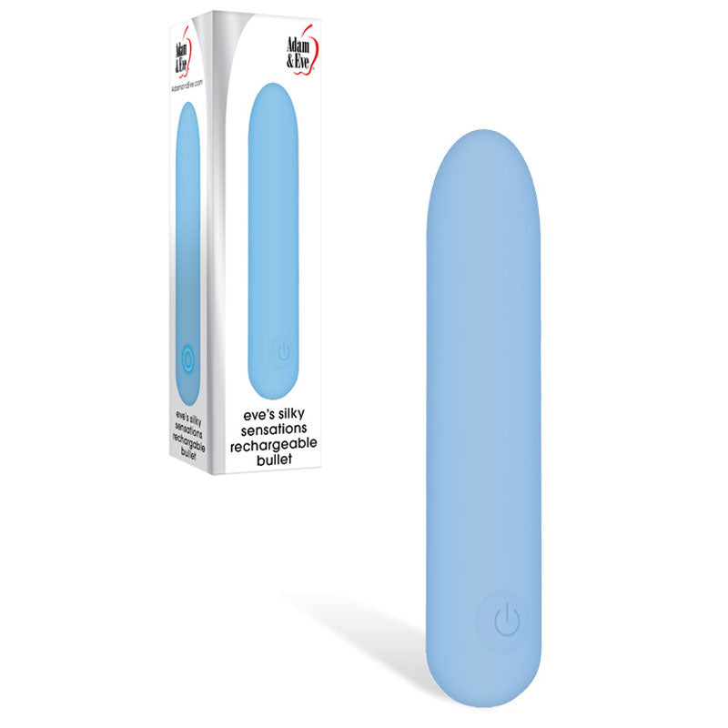 Adam & Eve Eve's Silky Sensations rechargeable bullet vibrator blue - ClubX Australia