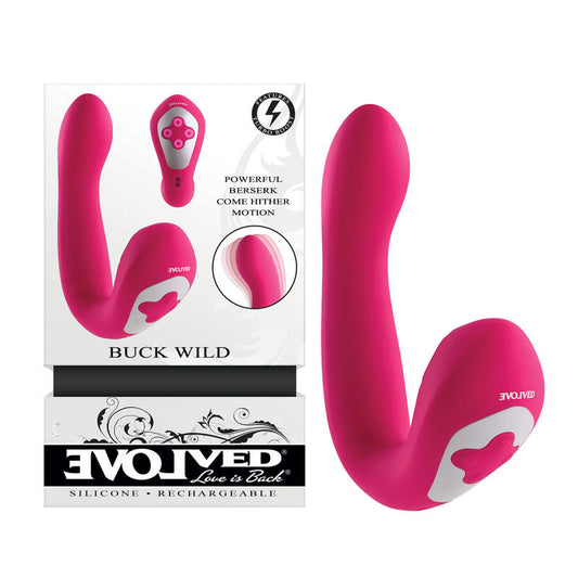 Evolved BUCK WILD - Pink USB Rechargeable Flicking Vibrator Evolved