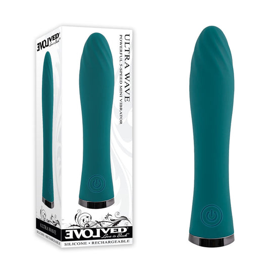 Evolved ULTRA WAVE - Blue 13 cm USB Rechargeable Mini Vibrator Evolved