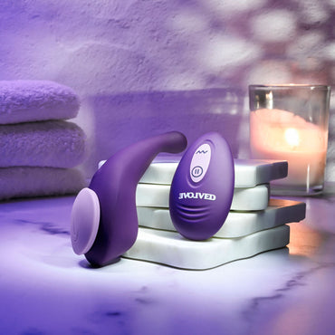 Evolved PANTY PARTY - Purple USB Rechargeable Panty Vibrator with Remote Control Evolved