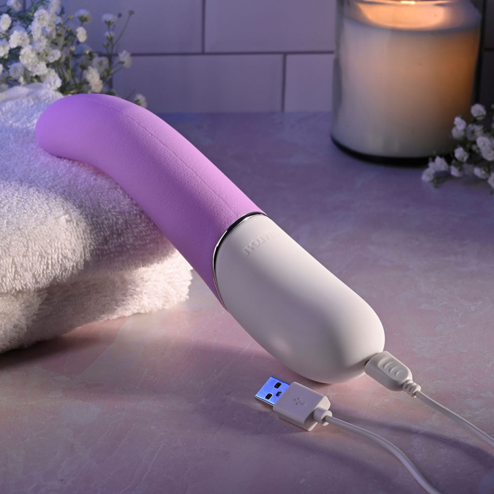 Evolved SLIP OF THE TONGUE - Purple 21.1 cm USB Rechargeable Flicking Tongue Vibrator Evolved