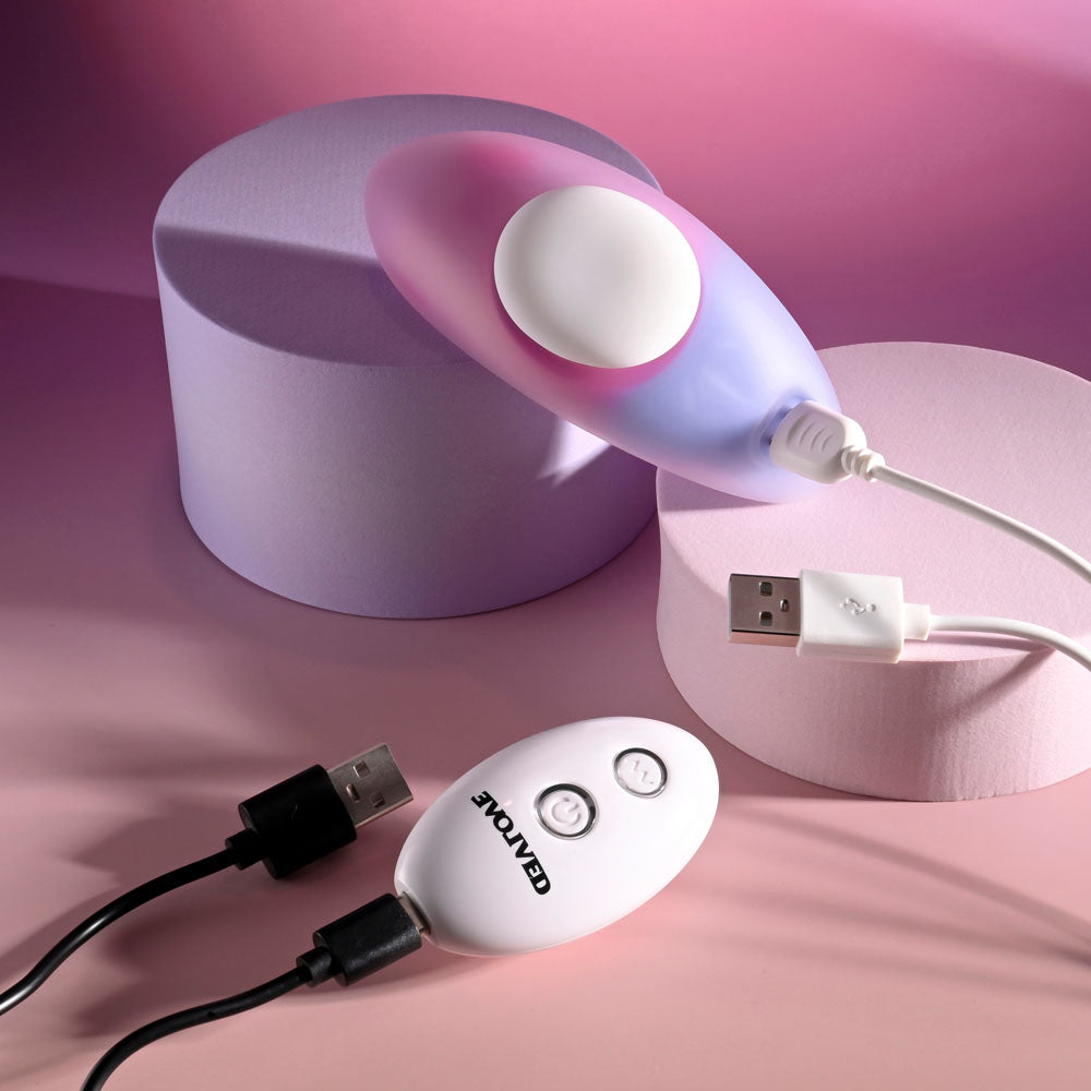 Evolved PARADISE PANTY - Pink/Purple USB Rechargeable Panty Vibrator with Remote Control Evolved