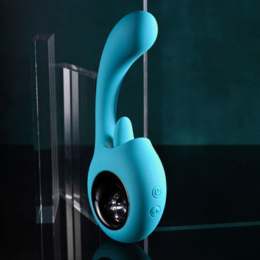 Evolved HOW MANY LICKS - Blue 17.8 cm USB Rechargeable Vibrator with Flicking Stimulator Evolved