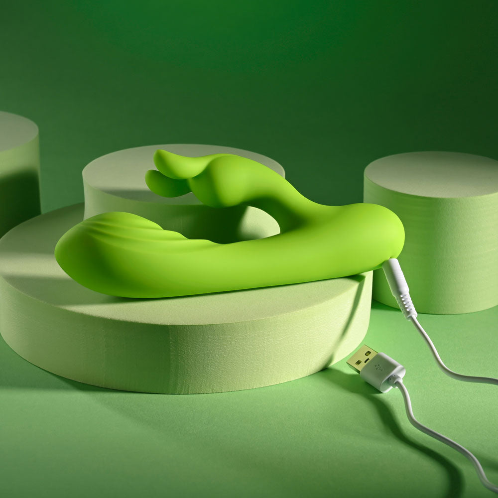 Evolved BRAT BUNNY - Green 16.2 cm USB Rechargeable Rabbit Vibrator Evolved