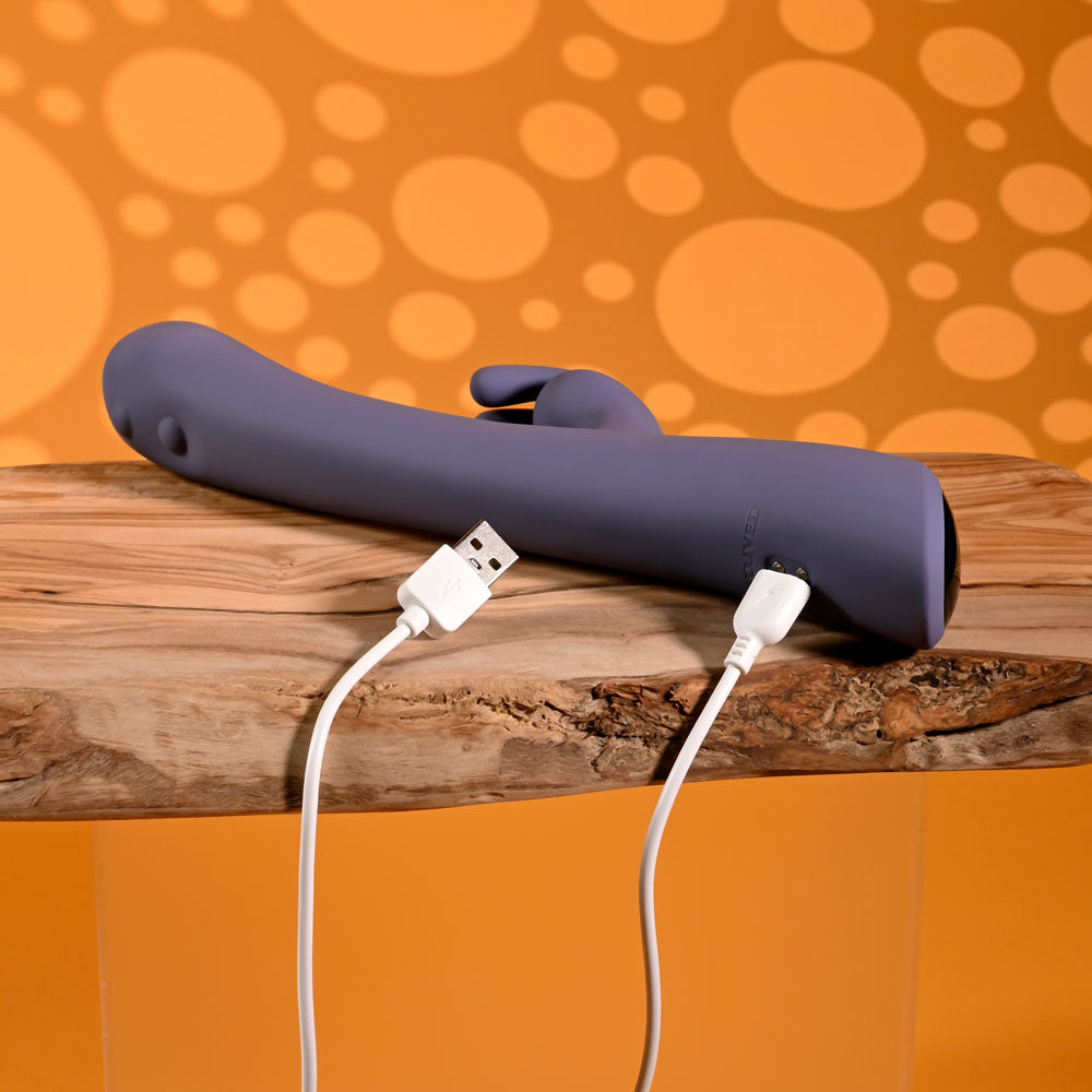 Evolved POPPIN GOOD TIME - Purple 20 cm USB Rechargeable Rabbit Vibrator Evolved