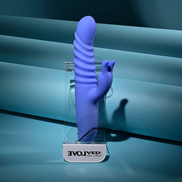 Evolved KNOCK KNOCK - Purple 22.9 cm USB Rechargeable Rabbit Vibrator with Flicking Head Evolved