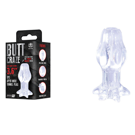 Butt Craze - Clear Gaping Butt Plug Excellent Power