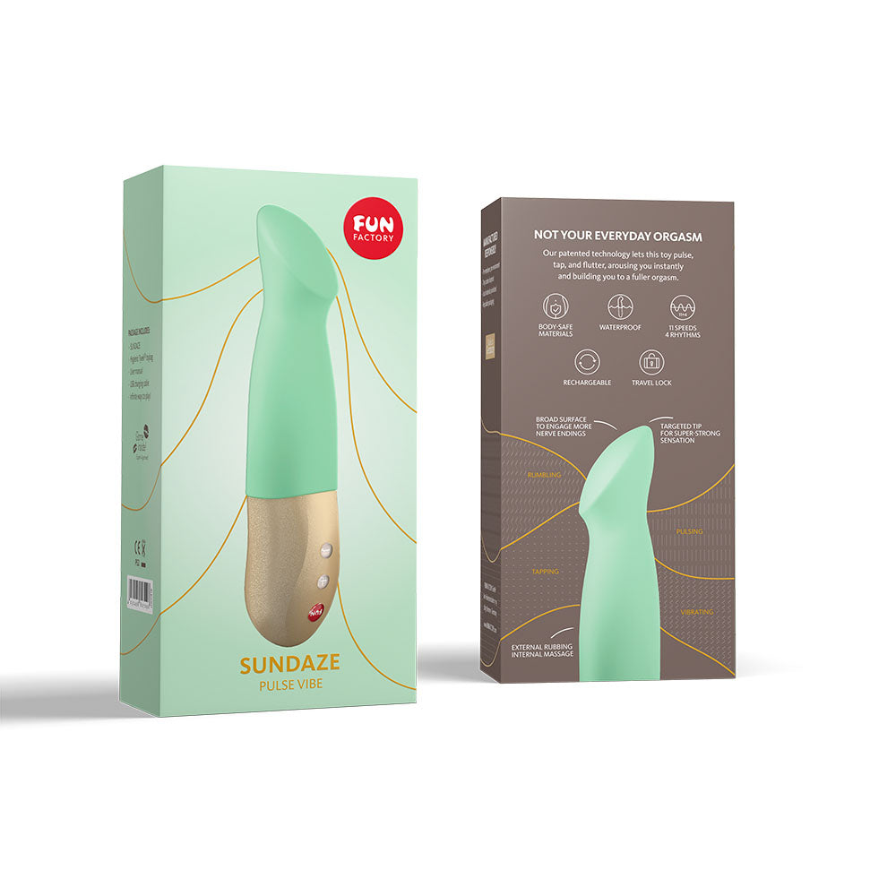 Fun Factory SUNDAZE pistachio - Pistachio Green 17.5 cm USB Rechargeable Thrusting Vibrator Fun Factory