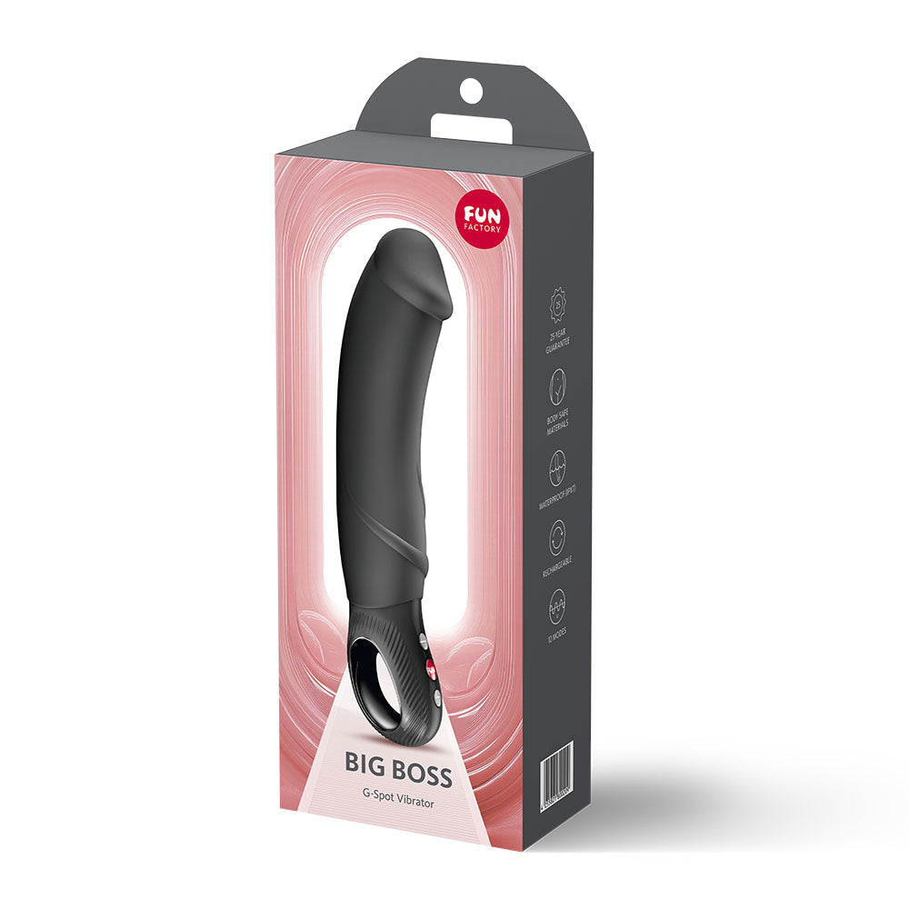 Fun Factory BIG BOSS Black - Black 22.9 cm USB-C Rechargeable Vibrator Fun Factory