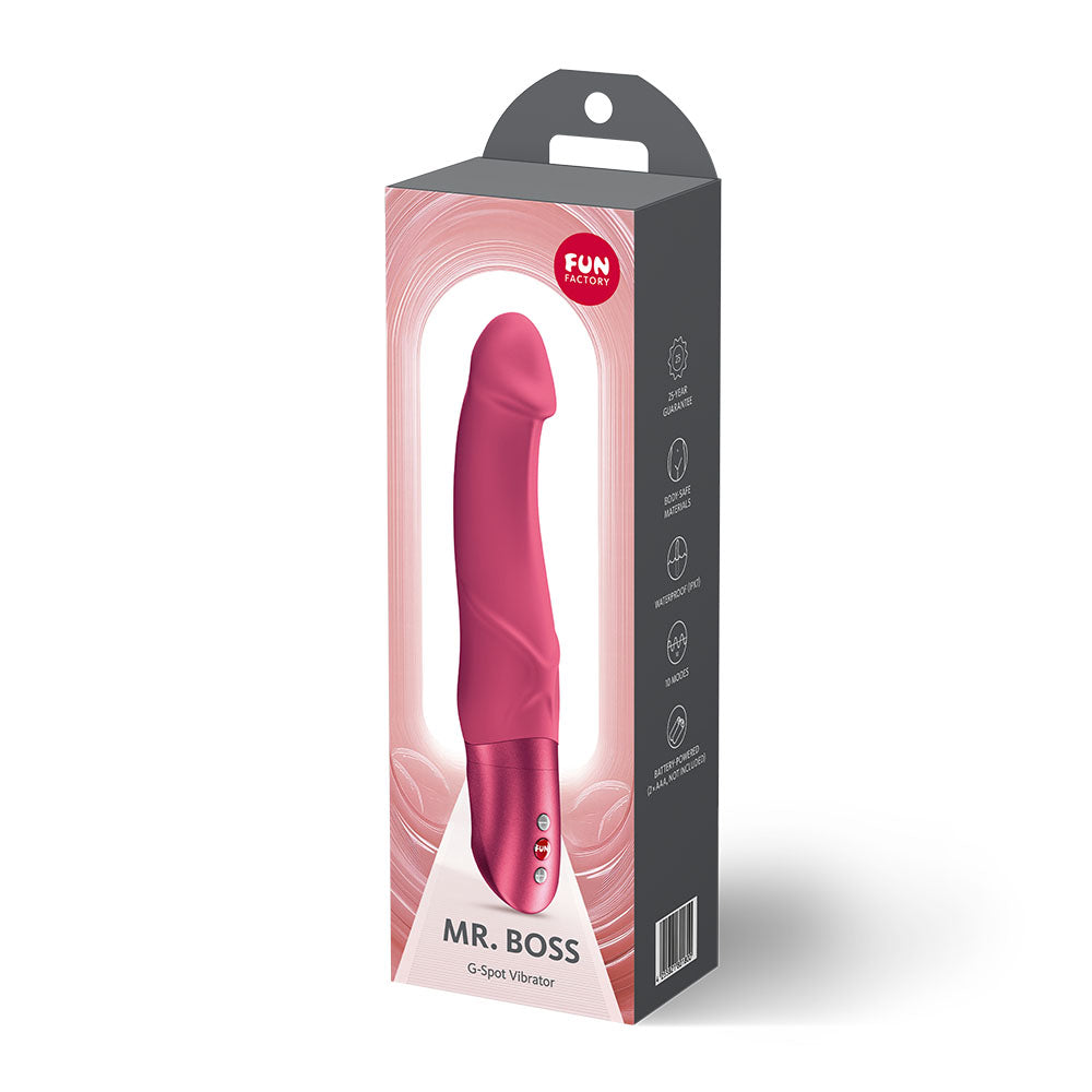 Fun Factory MR. BOSS Raspberry - Raspberry 21 cm Vibrator
