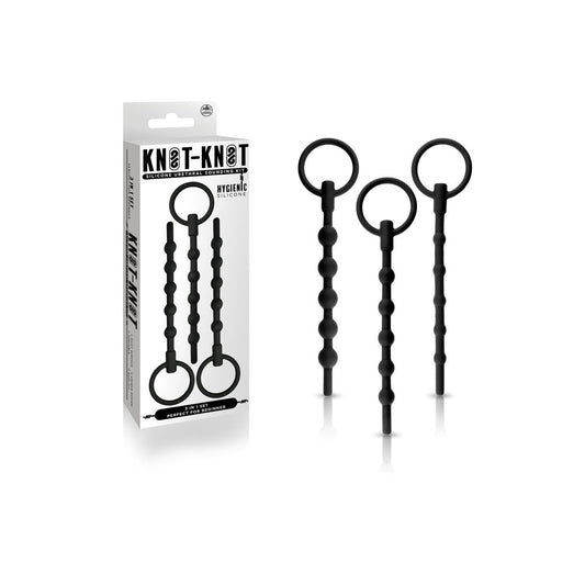 Knot Knot - Black Urethral Sounding Kit - 3 Piece Set Excellent Power