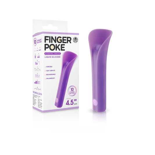 Finger Poke - Purple - Purple 11.4 cm USB Rechargeable Bullet Excellent Power