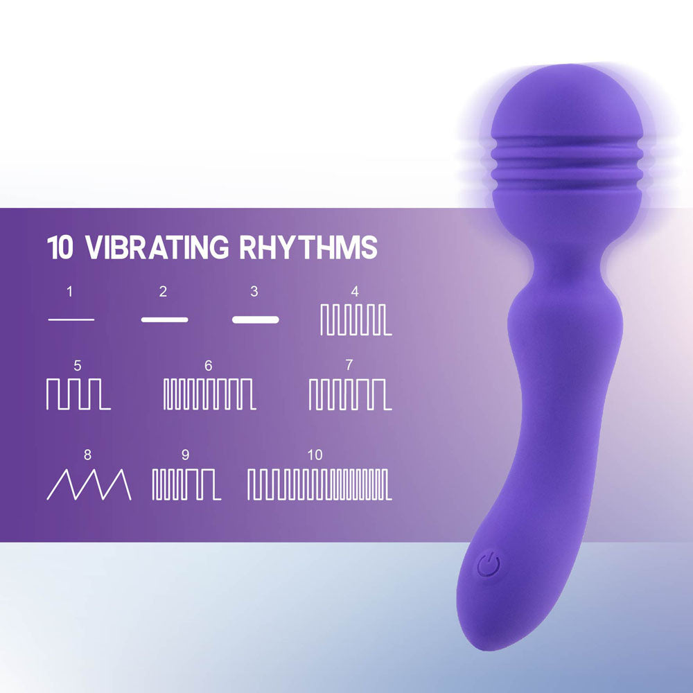 Xciter - Purple - Purple 16.5 cm USB Rechargeable Massage Wand Excellent Power