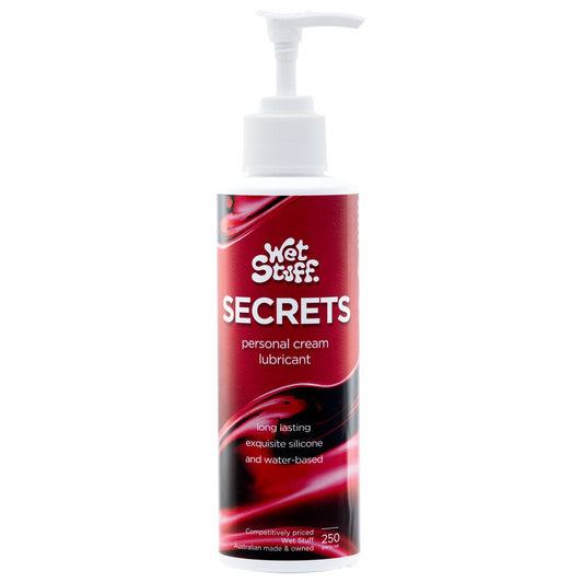Wet Stuff Secrets - 250g Pump - Hybrid Lubricant - 250 gram Pump Bottle Wet Stuff