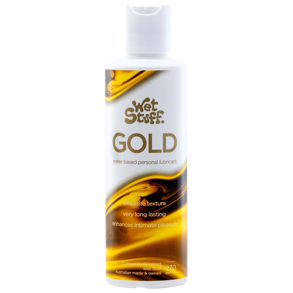 Wet Stuff Gold - 270g Disktop - Water Based Lubricant - 270 gram Bottle Wet Stuff