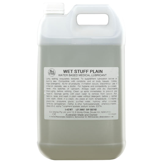 Wet Stuff Plain - 5kg Bottle - Water Based Lubricant with Vitamin E - 5 kg Bottle Default Title - Club X