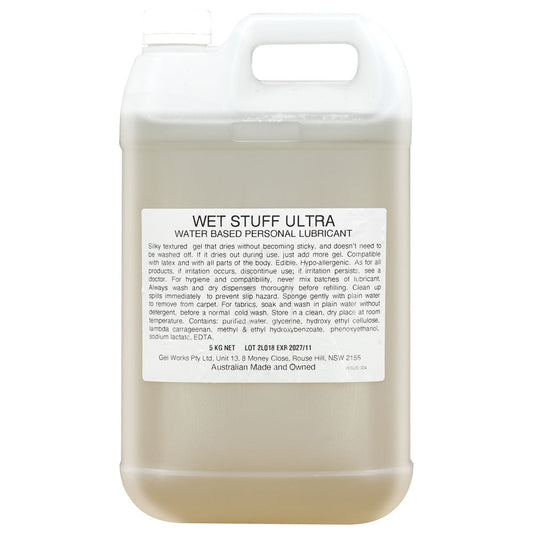 Wet Stuff Ultra - 5 kg - Water Based Lubricant - 5 kg Bottle Wet Stuff