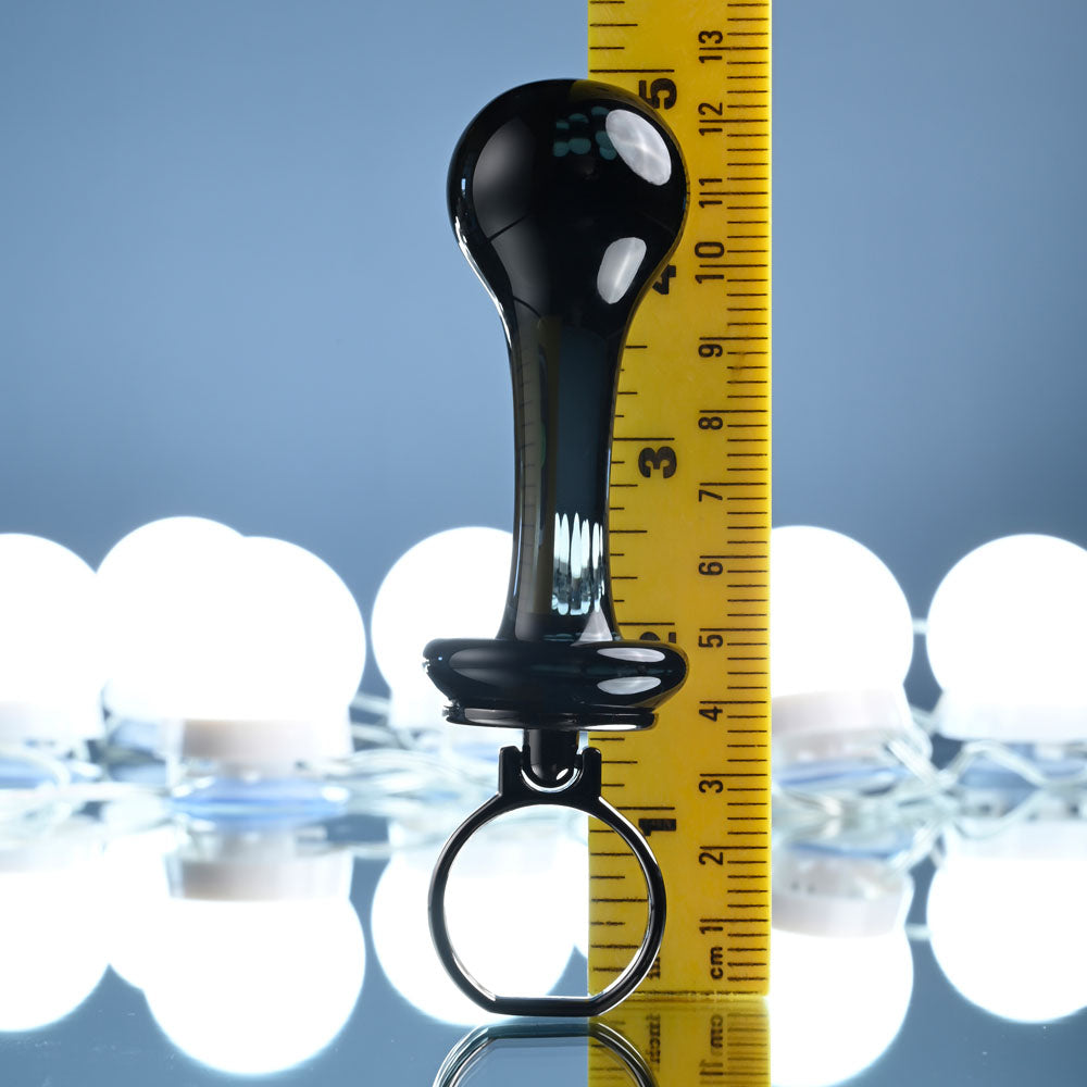 Gender X BLOW POP - Black 12.8 cm Glass Plug with Ring Pull Gender X