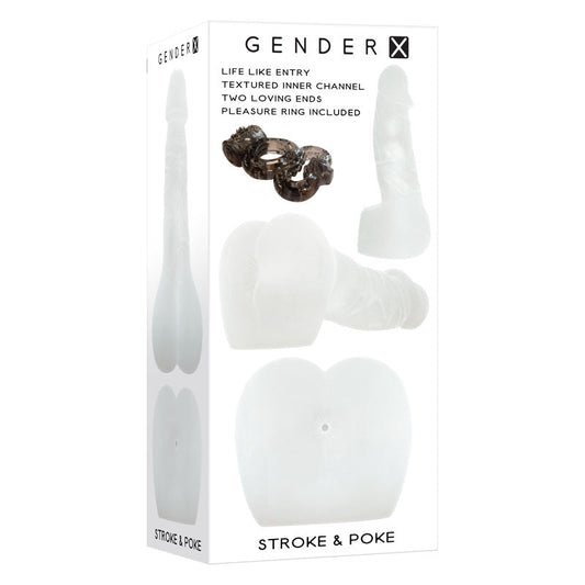 Gender X STROKE & POKE - Clear 20 cm Stroker Dong Gender X