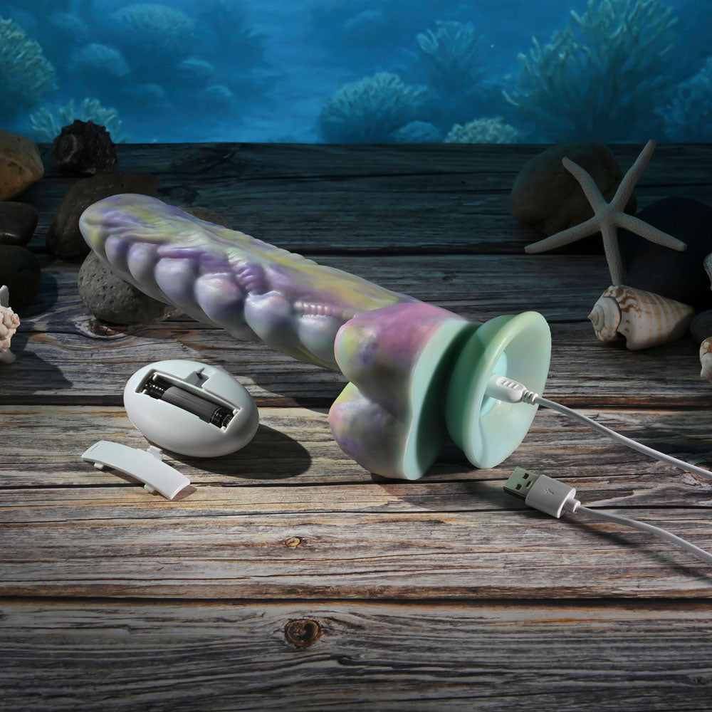 Gender X MONSTER'S BALL - USB Rechargeable Vibrating and Thrusting Fantasy Dildo with Wireless Remote Gender X
