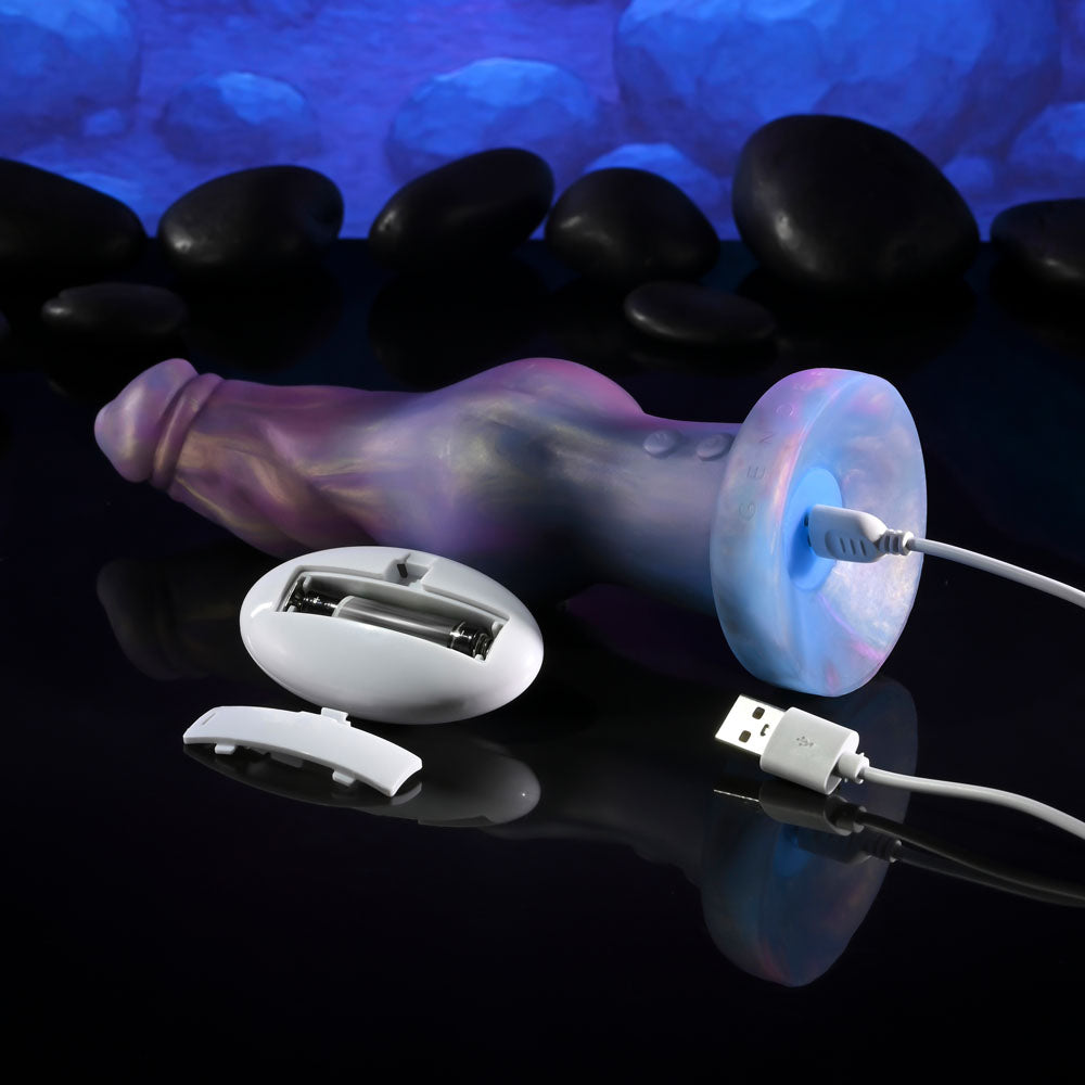 Gender X IMAGINARY FRIEND - Purple/Pink USB Rechargeable Vibrating Fantasy Dildo with Wireless Remote Gender X