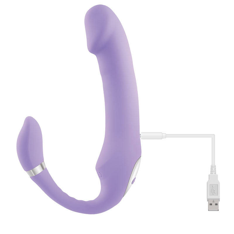 Gender X ORGASMIC ORCHID - Lilac 19 cm USB Rechargeable Strapless-Strap-On Gender X
