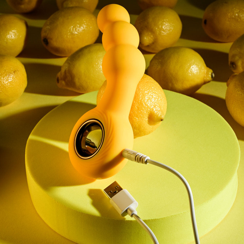 Gender X BUMBLE - Yellow 14.9 cm USB Rechargeable Butt Plug Gender X