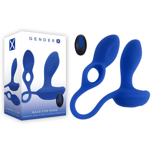 Gender X BACK FOR MORE - Dual USB Rechargeable Dual Stimulator with Wireless Remote Gender X