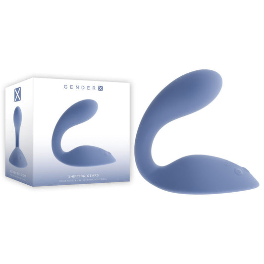 Gender X SHIFTING GEARS - Blue USB Rechargeable Vibrating Grinding Pad Gender X