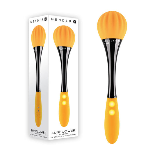 Gender X SUNFLOWER - Yellow 20 cm USB Rechargeable Massage Wand Gender X