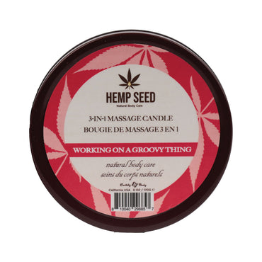 Hemp Seed 3-In-1 Massage Candle - Working On A Groovy Thing (Wild Berries, Night Blooming Jasmine, Warm Amber) - 170 g Earthly Body