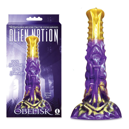 Alien Nation - Obelisk - Purple/Gold 22.2 cm Fantasy Dong Purple - Club X