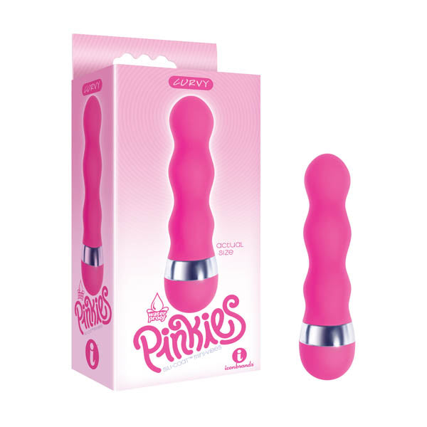 The 9's Pinkies, Curvy - Pink 11.4 cm (4.5'') Vibrator Icon Brands