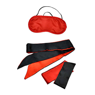 Adam & Eve SENSUAL SCARLET NIGHTS - Black/Red Couples Bondage Kit - Set of 10 Pieces Adam & Eve