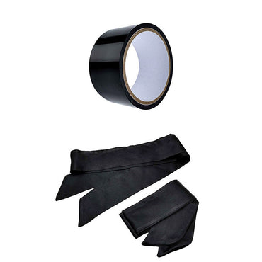 Adam & Eve MIDNIGHT MOODS COLLECTION - Black Couples Bondage Kit - Set of 10 Pieces Adam & Eve