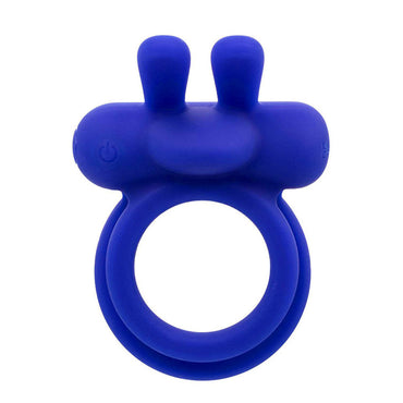 Adam & Eve ROCKIN RABBIT 2.0 - Blue USB Rechargeable Vibrating Cock Ring with Wireless Remote Adam & Eve