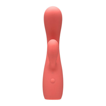 Adam & Eve GROOVY GLOW-UPS Curvie - Pink 17.8 cm USB Rechargeable Rabbit Vibrator Adam & Eve