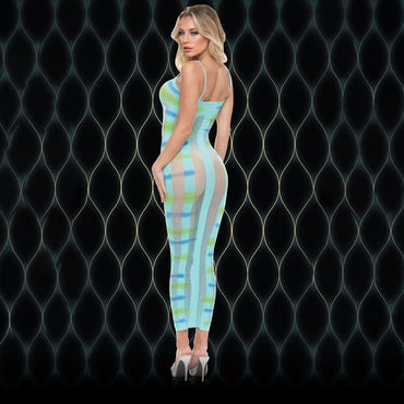 LAPDANCE Blue Horizon Maxi Dress - Blue - One Size XGEN Products