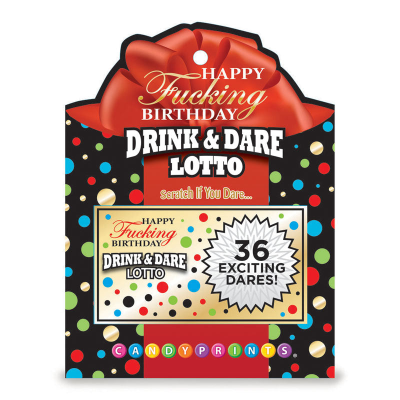 Happy Fucking Birthday Lotto 36 dare scratch cards party game - ClubX Australia
